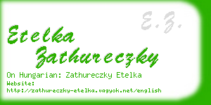 etelka zathureczky business card